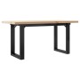 Mesa de centro marco O madera maciza pino y acero 100x50x45,5cm de , Mesas de cocina y de comedor - Ref: Foro24-3282732, Prec...