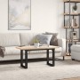Mesa de centro marco O madera maciza pino y acero 100x50x45,5cm de , Mesas de cocina y de comedor - Ref: Foro24-3282732, Prec...