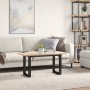 Mesa de centro marco O madera maciza pino y acero 90x40x45,5 cm de , Mesas de cocina y de comedor - Ref: Foro24-3282730, Prec...