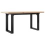 Mesa de centro marco O madera maciza pino y acero 90x40x45,5 cm de , Mesas de cocina y de comedor - Ref: Foro24-3282730, Prec...