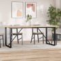 Mesa de comedor marco O madera maciza pino acero 200x100x75,5cm de , Mesas de cocina y de comedor - Ref: Foro24-3282745, Prec...