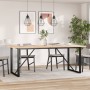 Mesa de comedor marco O madera maciza pino acero 200x100x75,5cm de , Mesas de cocina y de comedor - Ref: Foro24-3282745, Prec...