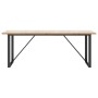Mesa de comedor marco O madera maciza pino acero 200x100x75,5cm de , Mesas de cocina y de comedor - Ref: Foro24-3282745, Prec...