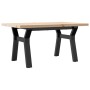 Mesa de centro marco Y madera maciza pino y acero 80x50x40,5 cm de , Mesas de cocina y de comedor - Ref: Foro24-3282772, Prec...