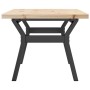 Mesa de centro marco Y madera maciza pino y acero 80x50x40,5 cm de , Mesas de cocina y de comedor - Ref: Foro24-3282772, Prec...
