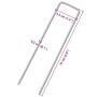 Clavijas de tierra forma U 50 uds acero galvanizado 15x3,5 cm de , Accesorios para tiendas de campaña - Ref: Foro24-4009360, ...