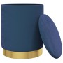 Taburete redondo con almacenaje terciopelo azul de , Taburetes y sillas plegables - Ref: Foro24-340284, Precio: 44,77 €, Desc...