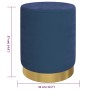 Taburete redondo con almacenaje terciopelo azul de , Taburetes y sillas plegables - Ref: Foro24-340284, Precio: 44,77 €, Desc...