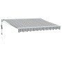 Toldo retráctil aluminio y tela gris antracita y blanco 3x2,5 m de , Toldos - Ref: Foro24-3216113, Precio: 339,37 €, Descuent...