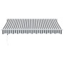 Toldo retráctil aluminio y tela gris antracita y blanco 3x2,5 m de , Toldos - Ref: Foro24-3216113, Precio: 339,37 €, Descuent...