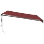 Toldo retráctil automático con LEDs color burdeos 400x350 cm de , Toldos - Ref: Foro24-3215001, Precio: 812,87 €, Descuento: %