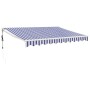 Toldo retráctil automático azul y blanco 3x2,5 m de , Toldos - Ref: Foro24-3154471, Precio: 326,22 €, Descuento: %
