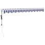 Toldo retráctil automático azul y blanco 3x2,5 m de , Toldos - Ref: Foro24-3154471, Precio: 326,22 €, Descuento: %