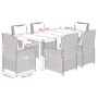 Set comedor de jardín 7 pzas con cojines ratán sintético beige de , Conjuntos de jardín - Ref: Foro24-3262879, Precio: 770,36...