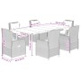 Set comedor de jardín 7 pzas con cojines ratán sintético beige de , Conjuntos de jardín - Ref: Foro24-3262887, Precio: 993,63...
