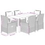Set comedor de jardín 7 pzas con cojines ratán sintético beige de , Conjuntos de jardín - Ref: Foro24-3262893, Precio: 823,78...