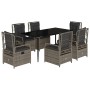 Set comedor jardín 7 pzas y cojines ratán sintético gris de , Conjuntos de jardín - Ref: Foro24-3262989, Precio: 716,96 €, De...