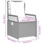 Set comedor jardín 7 pzas y cojines ratán sintético gris de , Conjuntos de jardín - Ref: Foro24-3262989, Precio: 716,96 €, De...