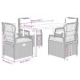 Set comedor de jardín 5 piezas con cojines ratán sintético gris de , Conjuntos de jardín - Ref: Foro24-3262994, Precio: 503,1...