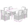 Set comedor jardín 7 pzas y cojines ratán sintético gris de , Conjuntos de jardín - Ref: Foro24-3262996, Precio: 703,63 €, De...