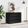 Cajonera de esquina madera de ingeniería negra 80x41x58 cm de , Cajoneras - Ref: Foro24-852853, Precio: 129,55 €, Descuento: %