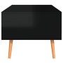 Mesa de centro madera ingeniería negro brillante 100x49,5x43 cm en Mesas de centro | Comprar online en Foru.es