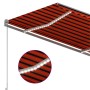Toldo automático LED sensor de viento naranja marrón 350x250 cm de , Toldos - Ref: Foro24-3069735, Precio: 622,00 €, Descuent...