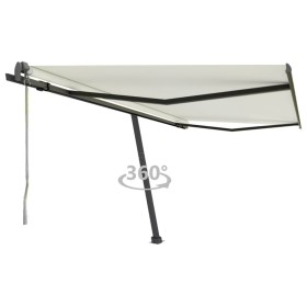 Toldo de pie automático crema 400x350 cm de , Toldos - Ref: Foro24-3069827, Precio: 574,35 €, Descuento: %