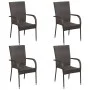 Juego de comedor para jardín 5 piezas marrón de vidaXL, Conjuntos de jardín - Ref: Foro24-3067783, Precio: 368,99 €, Descuent...