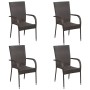 Juego de comedor para jardín 5 piezas marrón de vidaXL, Conjuntos de jardín - Ref: Foro24-3067783, Precio: 351,15 €, Descuent...