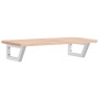 Estante de lavabo de pared de acero y madera maciza de roble de , Tocadores de baño - Ref: Foro24-3302330, Precio: 73,10 €, D...