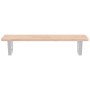Estante de lavabo de pared de acero y madera maciza de roble de , Tocadores de baño - Ref: Foro24-3302330, Precio: 73,10 €, D...