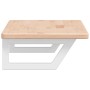 Estante de lavabo de pared de acero y madera maciza de roble de , Tocadores de baño - Ref: Foro24-3302330, Precio: 73,10 €, D...