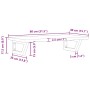 Estante de lavabo de pared de acero y madera maciza de roble de , Tocadores de baño - Ref: Foro24-3302330, Precio: 73,10 €, D...