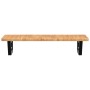 Estante de lavabo de pared de acero y madera maciza de roble de , Tocadores de baño - Ref: Foro24-3302339, Precio: 82,75 €, D...