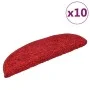 Alfombrillas de escalera 10 unidades rojo 56x17x3 cm de vidaXL, Alfombrillas para escalones - Ref: Foro24-149797, Precio: 49,...