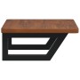 Estante de lavabo de pared de acero y madera maciza de roble de , Tocadores de baño - Ref: Foro24-3302351, Precio: 78,23 €, D...