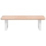 Estante de lavabo de pared de acero y madera maciza de roble de , Tocadores de baño - Ref: Foro24-3302332, Precio: 70,99 €, D...
