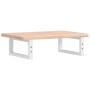 Estante de lavabo de pared de acero y madera maciza de roble de , Tocadores de baño - Ref: Foro24-3302332, Precio: 70,99 €, D...