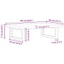 Estante de lavabo de pared de acero y madera maciza de roble de , Tocadores de baño - Ref: Foro24-3302332, Precio: 70,99 €, D...