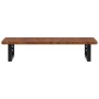 Estante de lavabo de pared de acero y madera maciza de roble de , Tocadores de baño - Ref: Foro24-3302345, Precio: 80,32 €, D...
