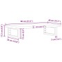 Estante de lavabo de pared de acero y madera maciza de roble de , Tocadores de baño - Ref: Foro24-3302345, Precio: 80,32 €, D...