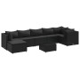 Set de muebles de jardín 8 pzas y cojines ratán sintético negro de , Conjuntos de jardín - Ref: Foro24-3308235, Precio: 605,4...