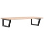 Estante de lavabo de pared de acero y madera maciza de roble de , Tocadores de baño - Ref: Foro24-3302387, Precio: 91,04 €, D...