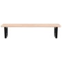 Estante de lavabo de pared de acero y madera maciza de roble de , Tocadores de baño - Ref: Foro24-3302387, Precio: 91,04 €, D...