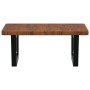 Estante de lavabo de pared de acero y madera maciza de roble de , Tocadores de baño - Ref: Foro24-3302403, Precio: 82,91 €, D...