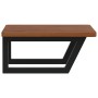 Estante de lavabo de pared de acero y madera maciza de roble de , Tocadores de baño - Ref: Foro24-3302403, Precio: 82,91 €, D...