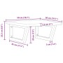 Estante de lavabo de pared de acero y madera maciza de roble de , Tocadores de baño - Ref: Foro24-3302403, Precio: 82,91 €, D...