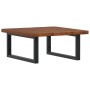 Estante de lavabo de pared de acero y madera maciza de roble de , Tocadores de baño - Ref: Foro24-3302401, Precio: 83,90 €, D...
