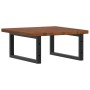 Estante de lavabo de pared de acero y madera maciza de roble de , Tocadores de baño - Ref: Foro24-3302401, Precio: 83,90 €, D...